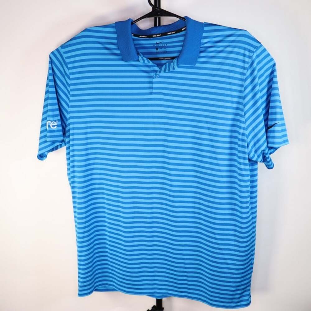 Nike Dri-Fit Golf Polo Shirt Short Sleeve Blue Men's Size 2XL